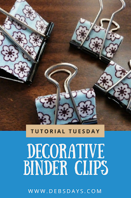 Decorated best sale binder clips